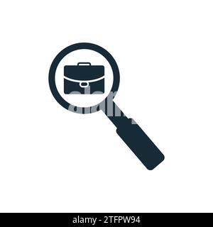 Search Job Vacancy Icon Design Template Elements Stock Vector