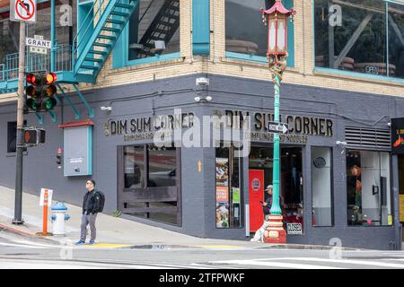 Dim Sum Corner A Chinese Restaurant In Chinatown San Francisco June 24, 2023 Stock Photo