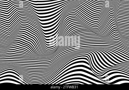 Psychedelic optical illusion background Stock Vector