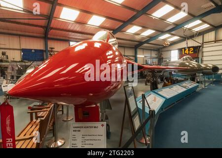 England, West Sussex, Chichester, Tangmere Military Aviation Museum, Display of Vintage Planes Stock Photo