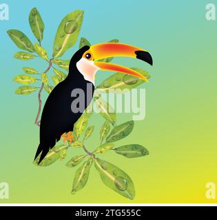 Tropical Toucan Stock Vector