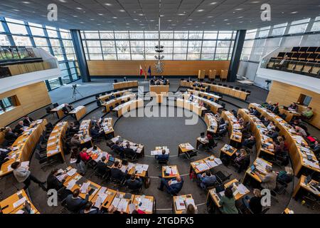 125. PLENARSITZUNG IM THÜRINGER LANDTAG 20/12/2023 - Erfurt: Blick ins Plenum. Die 125. Plenarsitzung des Thüringer Landtags zum Landeshaushalt 2024 am 20. Dezember 2023. /                   *** 125 PLENARY SESSION IN THE THURINGIAN STATE PARLIAMENT 20 12 2023 Erfurt View of the plenary session The 125th plenary session of the Thuringian State Parliament on the 2024 state budget on December 20, 2023 Stock Photo