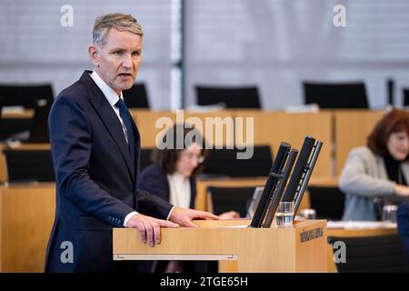 125. PLENARSITZUNG IM THÜRINGER LANDTAG 20/12/2023 - Erfurt: Björn Höcke AfD im Plenum. Die 125. Plenarsitzung des Thüringer Landtags zum Landeshaushalt 2024 am 20. Dezember 2023. /                   *** 125 PLENARY SESSION IN THE THURINGIAN STATE PARLIAMENT 20 12 2023 Erfurt Björn Höcke AfD in plenary The 125th plenary session of the Thuringian State Parliament on the 2024 state budget on December 20, 2023 Stock Photo