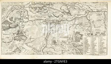 Map of the siege of Ath by the Allies, taken on October 2, 1706 ...