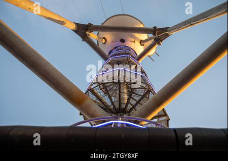 zip wire tower on Bournemouth tower winter time Stock Photo