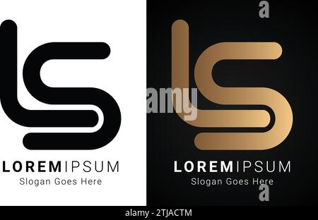 Initial letter SL, LS logo design vector template. Monogram SL logotype ...