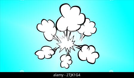 EXPLOSION EFFECT SMOKE BACKGROUND Stock Vector