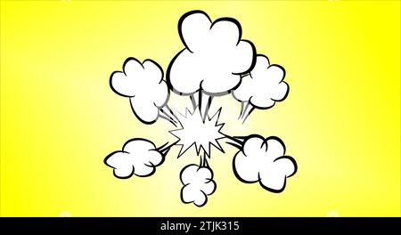 EXPLOSION EFFECT SMOKE BACKGROUND Stock Vector