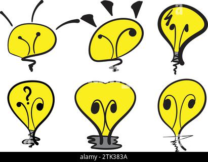 vector light bulbs icon set Stock Vector