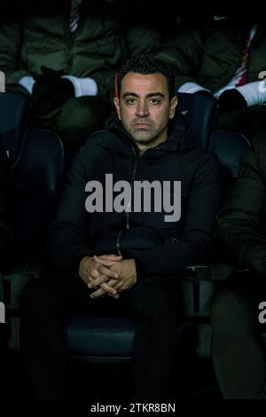 Barcelona, Spain, 20, December, 2023.  Spanish LaLiga EA Sports: FC Barcelona v UD Almeria.  Xavi Hernández (Head coach).  Credit: Joan G/Alamy Live News Stock Photo