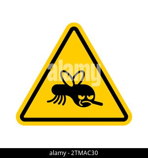 Attention Mosquito sign. Mosquitoes Caution! Stock Vector