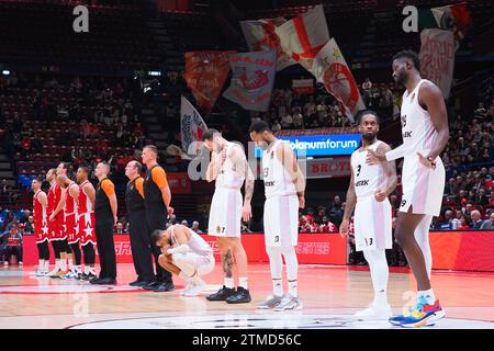 Milan, Italy. 20th Dec, 2023. Euroleague teams during EA7 Emporio Armani Milano vs LDLC ASVEL Villeurbanne, Basketball Euroleague match in Milan, Italy, December 20 2023 Credit: Independent Photo Agency/Alamy Live News Stock Photo