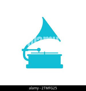 Gramophone icon. From blue icon set. Stock Vector
