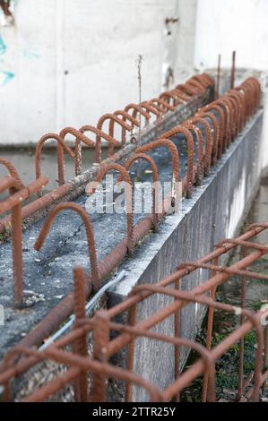 Abandoned unfinished sport stadium construction site in Zvolen.Slovakia. Stock Photo