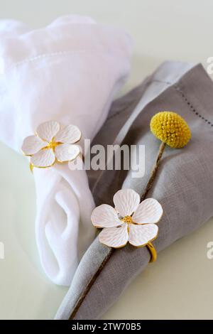 Fabric napkins Stock Photo