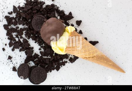 Chocolate Ice Cream Stock Photo