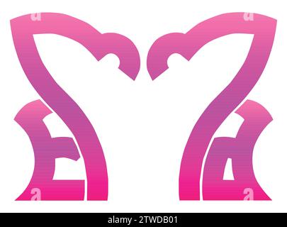 3D Rendering Typography Graffiti Logo Symbol  Word Emma suitable for use on clothing t shirt, jewelry necklaces, birthday souvenirs, engagements, Stock Vector