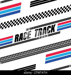 Sport flags lines silhouettes Stock Vector
