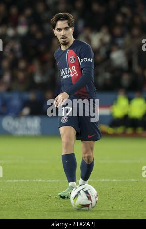 Vitinha of PSG during the French championship Ligue 1 football match between Paris Saint-Germain and FC Metz on December 20, 2023 at Parc des Princes stadium in Paris, France Stock Photo