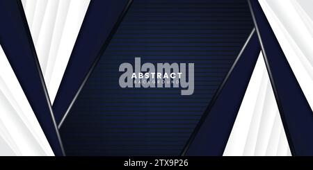 Modern Dark Blue and White background vector Stock Vector