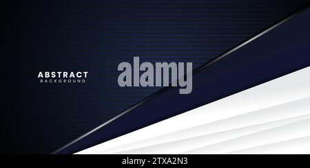 Modern Dark Blue and White background vector Stock Vector
