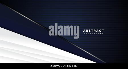Modern Dark Blue and White background vector Stock Vector