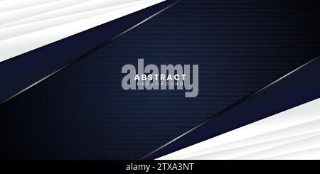Modern Dark Blue and White background vector Stock Vector
