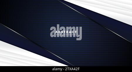 Modern Dark Blue and White background vector Stock Vector