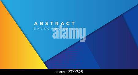 Geometric blue and orange background vector illustration Stock Vector
