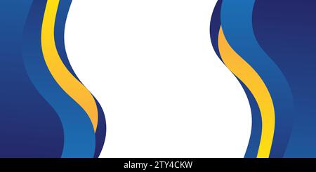 wavy blue orange background vector illustration Stock Vector