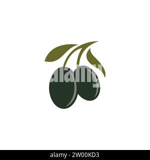 Olive Oil Logo vector. Olive Oil Icon Illustration Stock Vector