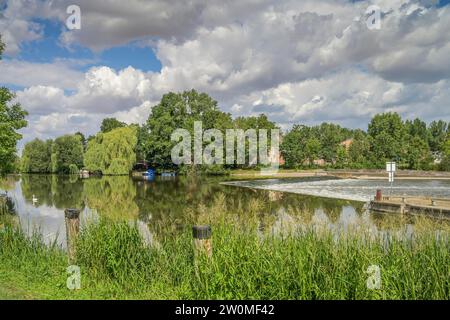 Wehr, Saale, Öblitz, Sachsen-Anhalt, Deutschland Stock Photo