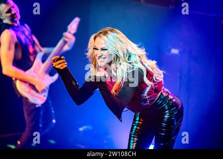 Oslo, Norway. 11th, December 2023. The American heavy metal band Butcher Babies performs a live concert at Vulkan Arena in Oslo. Here vocalist Heidi Shepherd is seen live on stage. (Photo credit: Gonzales Photo - Ketil Martinsen). Stock Photo