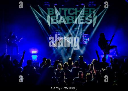 Oslo, Norway. 11th, December 2023. The American heavy metal band Butcher Babies performs a live concert at Vulkan Arena in Oslo. Here vocalist Heidi Shepherd is seen live on stage. (Photo credit: Gonzales Photo - Ketil Martinsen). Stock Photo