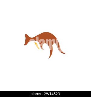 Kangaroo Logo Template. Kangaroo vector icon Stock Vector