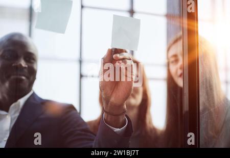 Young happy multiethnic diverse young professional creative team Stock Photo