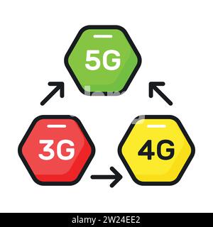 Check this creatively designed icon of 5G technology in modern style, easy to use vector Stock Vector