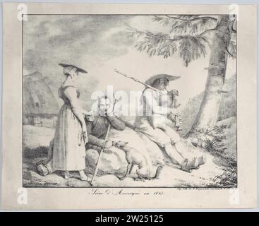 Scene of Auvergne in 1815 1980 by Horace Vernet Stock Photo