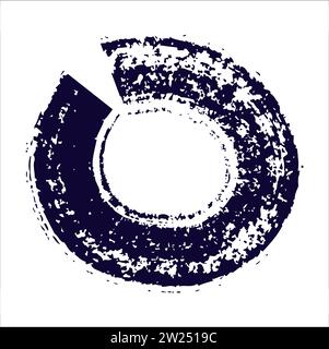 paint brush stroke. Hand drawn grunge squiggle element. black, white icon in flat style of curved and wavy lines. Chaotic ink brush scribble for decor Stock Vector