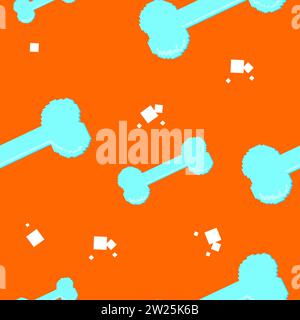 pixel art padrão sem costura pequenos ossos Stock Vector