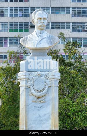 Jose Marti sculpture bust statue, Ciego de Avila, Cuba, 2020 Stock Photo