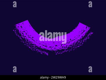 paint brush stroke. Hand drawn grunge squiggle element. blue, violet, purple icon in flat style of curved and wavy lines. Chaotic ink brush scribble f Stock Vector
