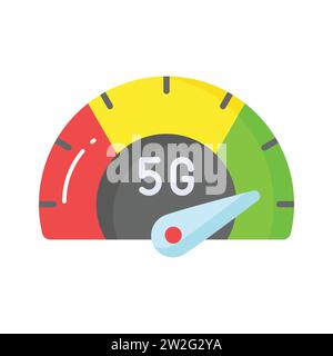 Check this carefully crafted 5G speed icon in trendy style, premium vector Stock Vector