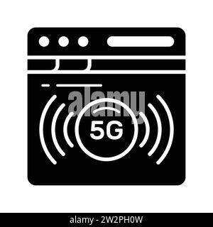 5G network browser vector design in modern style, icon of 5g technology Stock Vector