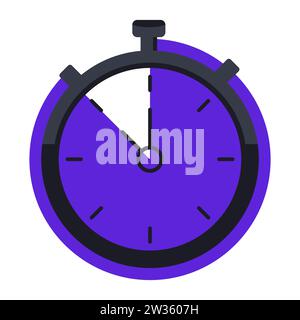 Timer almost filled illustration. Time, stopwatch, alarm clock, clock, second, hour, minute countdown chronometer hands mechanism Vector icons Stock Vector