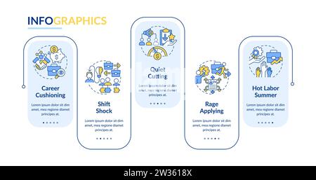 Colorful workplace trends layout with creative line icons Stock Vector