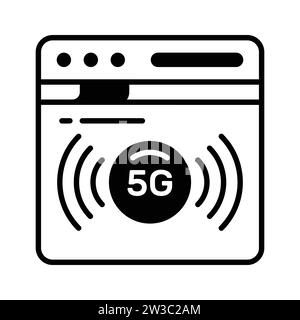 5G network browser vector design in modern style, icon of 5g technology Stock Vector