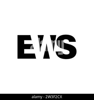 EWS letters negative space logo design. creative typography monogram vector. EWS letter logo design in illustration. Vector logo, calligraphy designs Stock Vector