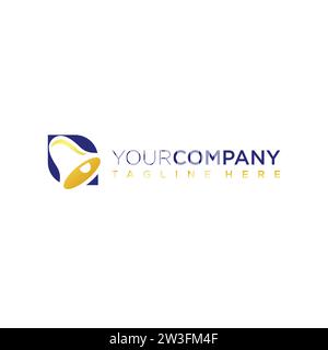 Financial advisors logo design template with abstract bell Stock Vector