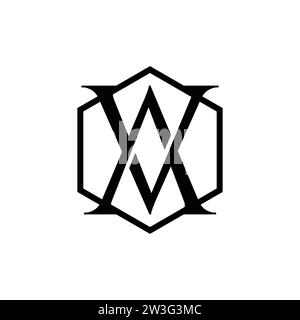 VA Logo monogram with overlapping design template. Letter VA linked overlapping logo vector image design Stock Vector